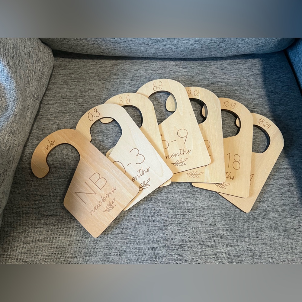 Wooden Nursery Closet Hanging Organizers